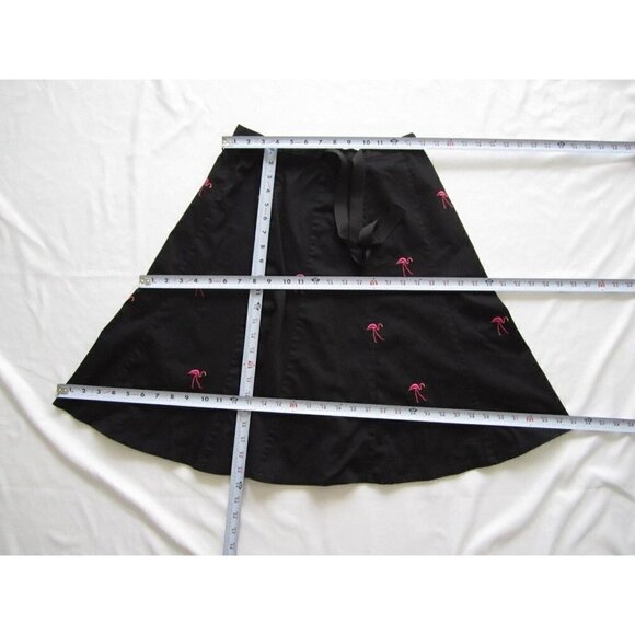 Women Wildlife New York Embroidered Pink Flamingos Skirt Sz 6 (Made in USA) WK16 - Picture 3 of 9